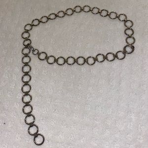 Silver chain belt